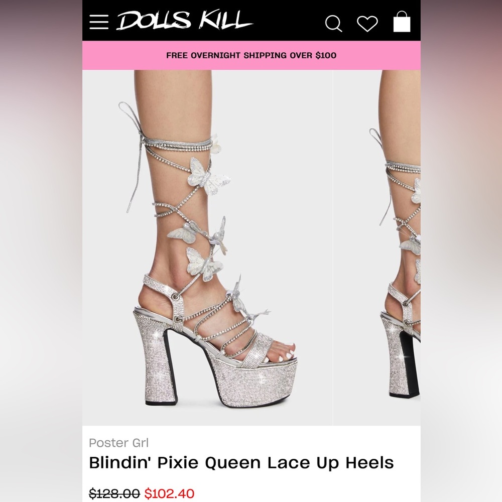 Rhinestone heels from DOLLSKILL